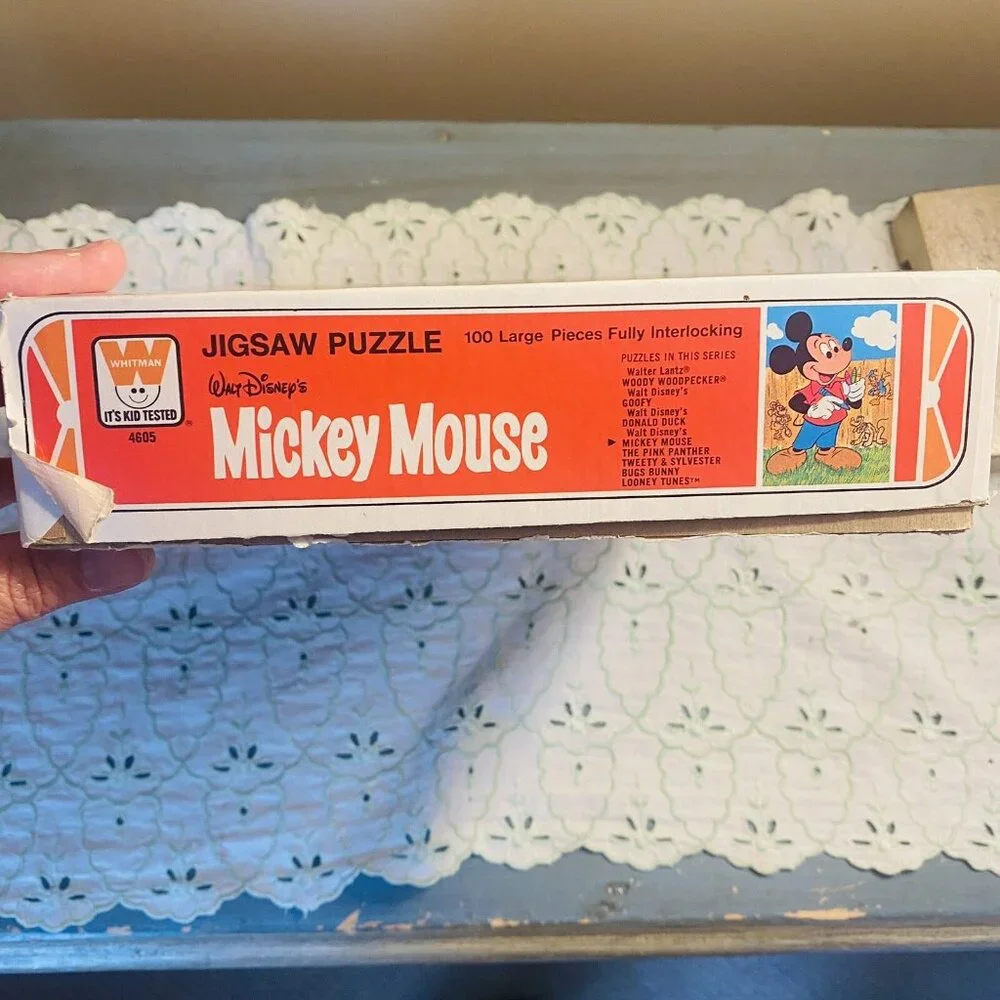Vintage Whitman Puzzle Mickey  Mouse‎ 100 Piece Walt Disney Retro Orig Box